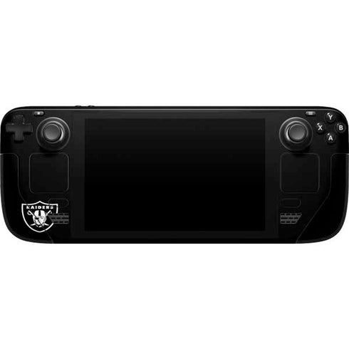 NFL Las Vegas Raiders Black Performance Series Steam Deck Handheld Gaming Computer Skin